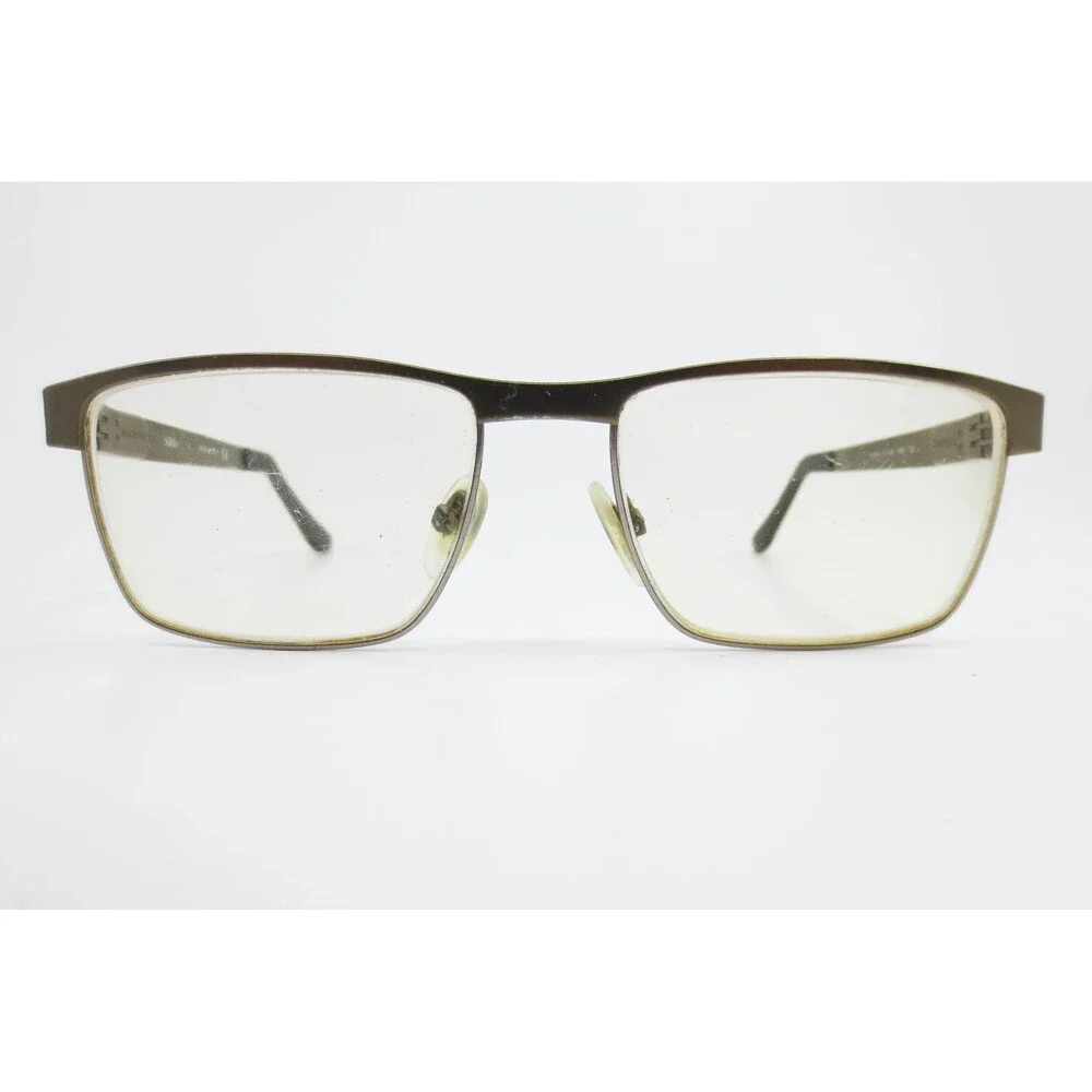 Safilo Elasta E 3106 05N Matte Brown Rectangular Eyeglasses Frames Italy